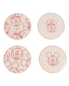 Satz von 4 untersetzer Love Minnie & Mickey Ø 10 cm