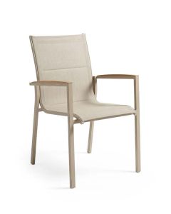 Tierra Outdoor Foxx Stapelstuhl champagne teak