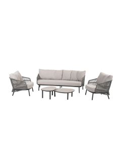 Taste 4SO Alicante Lounge-gruppe mit Monroe couchtischen anthrazit 65 x 32 cm & 80 x 27 cm