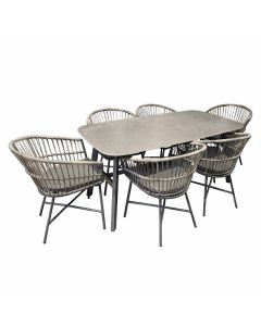 Diningset Cossato Biella Grey