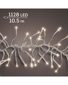 Cluster Lichterkette 1128 LEDs Warm Weiß mit Transparentem Schnur