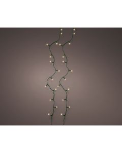 Batterie Grundbeleuchtung 96 LEDs Sanftes Gold mit Funkeleffekt