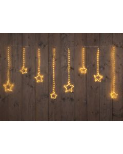 Stern-Vorhang Beleuchtung Transparent 364 LEDs Klassisch Warm