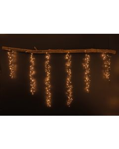Kaskade Cluster Lichterkette Schwarz 432 LEDs Klassisch Warm