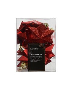 12 Unzerbrechliche Weihnachtssterne weihnachtsrot