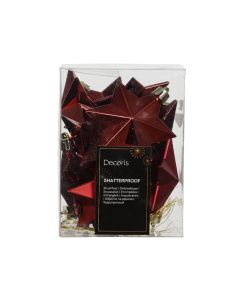 12 Unzerbrechliche Weihnachtssterne ochsenblut