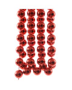 1 Perlen Girlande XXL 270 cm weihnachtsrot