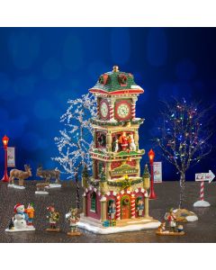 LEMAX The Village Square Clock Tower Set