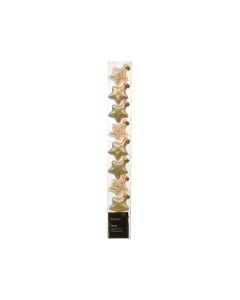 9 Glas Weihnachtssterne L 3 x B 1.3 x H 3 cm perle