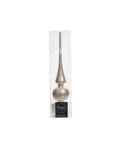 1 Glas Spitze glänzend 26 cm perle