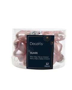 12 Glas Weihnachtssterne L 2 x B 4.5 x H 4 cm erröten rosa