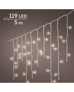 Eiszapfen Beleuchtung 119 LEDs Warm Weiß mit Weißem Schnur