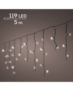 Eiszapfen Beleuchtung 119 LEDs Warm Weiß mit Scharzem Schnur