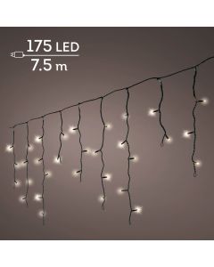 Eiszapfen Beleuchtung 175 LEDs Warm Weiß mit Scharzem Schnur