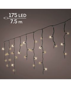 Eiszapfen Beleuchtung 175 LEDs Sanftes Gold mit Scharzem Schnur