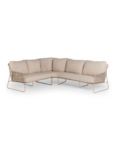 Tierra Outdoor Rivera Lounge Dining Eckset champagne