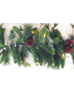 Girlande L: 270 x H 30 cm mit Warm-LED Northern Fichte