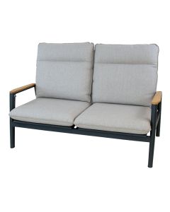 Merino lounge 2-zitsbank midnight grey sunny crème